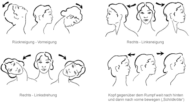 Zeichnung HWS Übungen